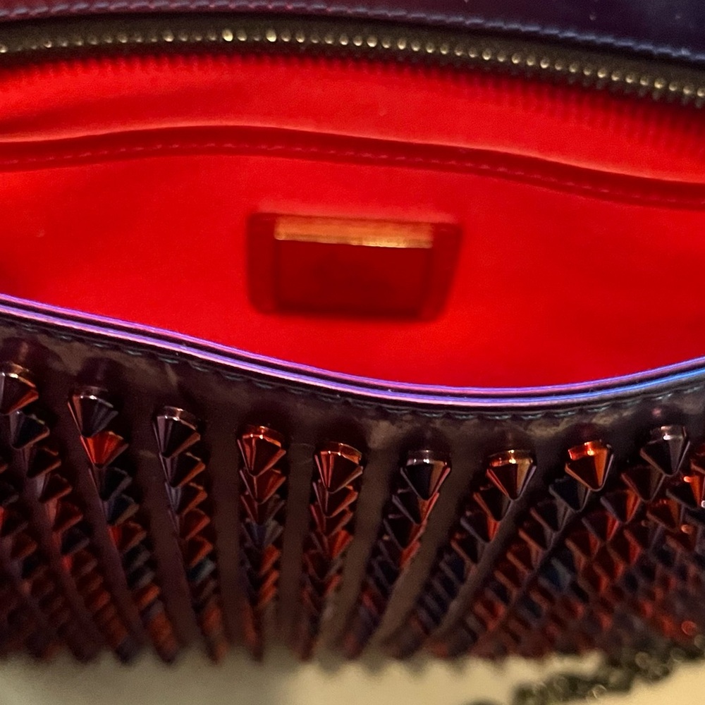 Christian Louboutin Loubiposh Panettone Spikes Crossbody Digital Rose Box Card+ - Picture 7 of 16